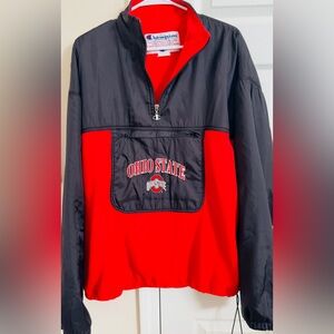 Vintage Champions The Ohio State Buckeyes Men’s Large Long Sleeve Quarter‎ Zip